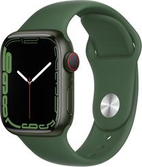 Išmanusis laikrodis Apple Watch Series 7 GPS + Cellular, 41mm Green Aluminium Case with Clover Sport Band - Regular, žalia sp.