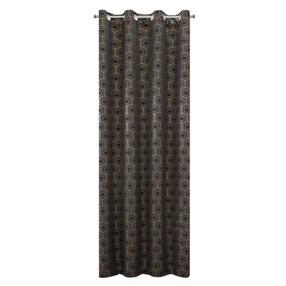 Naktinė užuolaida Kaja ZKDA-01, aukso sp./juoda sp., 135 cm x 250 cm