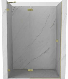 Dušo durys Mexen Lunar 834-140-000-55-00-L, 140 cm x 200 cm, aukso sp./grūdintas