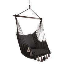 Sėdimas hamakas Home4you Tassels, juoda sp.