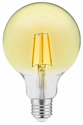 Lemputė GTV LD-G95FEV4-30 Kaitrinė, G95, 3000 °K, E27, 4 W, 300 lm