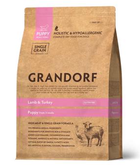 Kuiv koeratoit Grandorf Puppy GDDD0101, lambaliha/kalkun, 1 kg