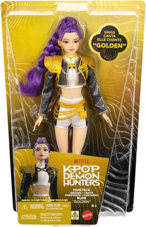 Lelle Mattel KPop Demon Hunters Huntr/X Rumi Golden JRN40, 29 cm, zelta krās.