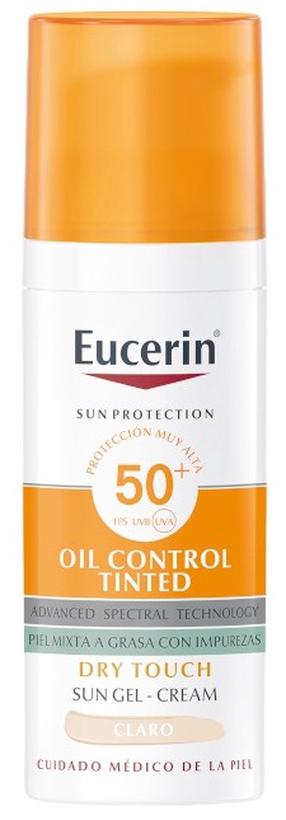 Priemonė įdegio priežiūrai veidui Eucerin Sun Protection Oil Control Tinted SPF50+, 50 ml