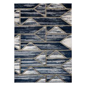 Kilimas vidaus Hakano Welli Geometric, tamsiai mėlyna sp., 190 cm x 140 cm