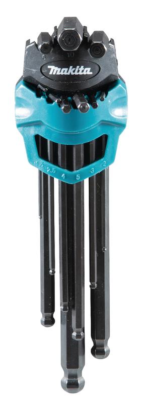 Sešstūra uzgriežņu atslēgu komplekts Makita B-65894, sešstūra, 9 gab.