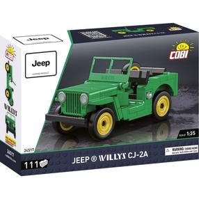 Konstruktorius, automobilis Cobi Jeep Willys CJ-2A 24517, 111 vnt., žalia sp.