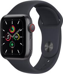 Išmanusis laikrodis Apple Watch SE GPS + Cellular, 40mm Space Grey Aluminium Case with Midnight Sport Band - Regular, juoda sp.