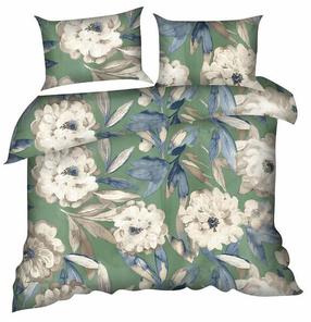 Patalynės užvalkalų komplektas Tropical, mėlyna/smėlio/žalia, 160 x 200 cm