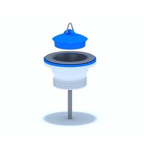 Ventīlis sifonam Ani Plast M205EU, 37 mm, 64 mm, zila krās./balta krās.