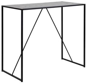 Bāra galds Seaford, melna krās./pelēka krās., 120 cm x 60 cm x 105 cm
