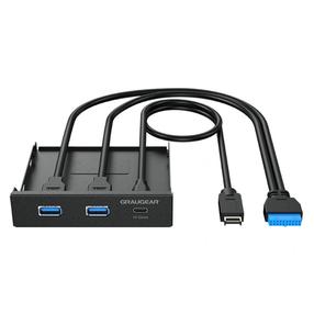 Адаптер Graugear G-MP01 USB Type-C, USB Type A, черный цв.