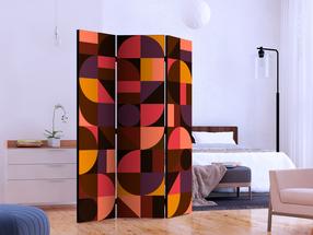 Ширма Artgeist Geometric Mosaic (Red) Paraventtc0387, многоцветный, 135 см x 172 см