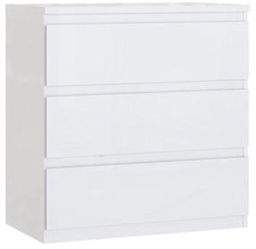 Комод Forte Layton, белый цв., 79.9 см x 77.3 см x 42.2 см