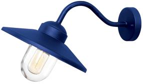 Sieninis lauko šviestuvas Elstead Lighting Klampenborg, 60W, E27, IP44, mėlyna sp., 27.5 cm x 25.5 cm