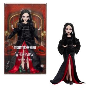 Lėlė Mattel Monster High Wednesday Morticia Addams JLK99, 28 cm, juoda sp.