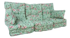 Lauko baldų pagalvių rinkinys Home4you Roma, žalia sp., 108 x 56 cm