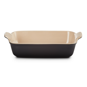 Keramiskais cepamais trauks Le Creuset Heritage Stoneware, balta krās./melna krās., 32.7 cm x 20.3 cm, 2.4 l