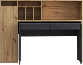 Rakstāmgalds ar skapi Forte EGRB331L-C982A, 114 cm x 49 cm, 75 cm, brūna krās./grafīta krās.