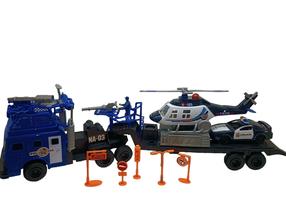  Žaislinė policijos mašina S.O.S station 999B-54B, mėlyna sp./balta sp./juoda sp.