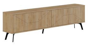 TV staliukas Kalune Design Dune, ąžuolo sp., 180 cm x 29.6 cm x 50 cm