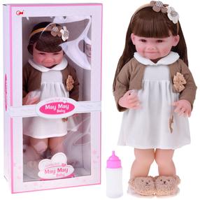 Lelle ar aksesuāriem Baby MayMay, 55 cm, brūna krās.