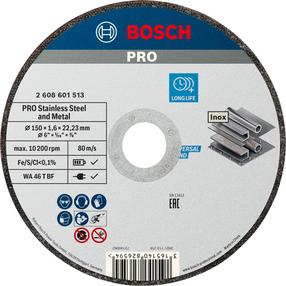Pjovimo diskas kampiniam šlifuokliui Bosch Pro, 150 mm x 1.6 mm x 22.23 mm