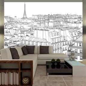 Fototapetas Artgeist Parisian'S Sketchbook XXLFTNT0708SAM, 231 cm x 231 cm