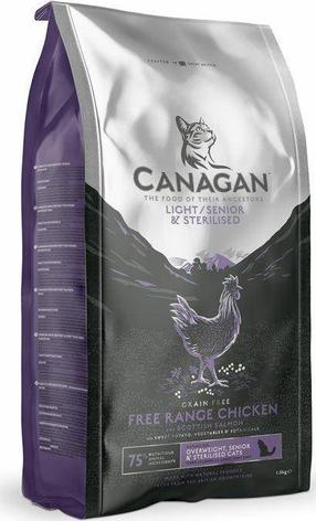 Kuiv kassitoit Canagan Free Range Light/Senior, kanaliha, 4 kg