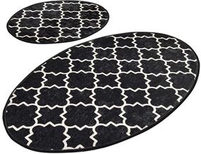 Vonios kilimėlių rinkinys Foutastic Kupa 359CHL2391, balta sp./juoda sp., 100 cm x 60 cm