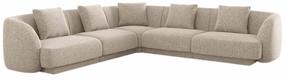 Kampinė sofa Cosmopolitan Design Tulum Eden 4, tamsaus smėlio spalva, 255 x 255 cm x 70 cm
