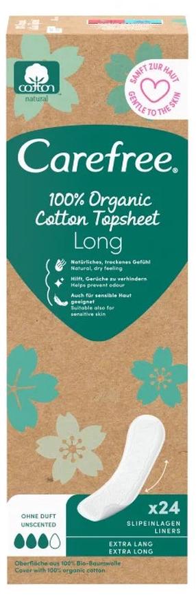 Higiēniskie ieliktnīši Carefree Organic Cotton, Long, 24 gab.