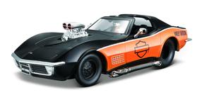 Žaislinis automobilis Maisto Chevrolet Corvette H-D 1970, 1:24, juoda sp.