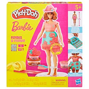 Plastilino rinkinys, su priedais Hasbro Play-Doh Barbie Florals And Fringe, įvairių spalvų