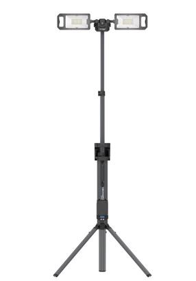 Statybinis prožektorius su stovu, pastatomas Scangrip TOWER 8 CONNECT, 54 W, 4000 - 8000 lm, 6000 °K, IP30, pilka sp.
