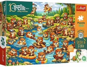 Dėlionė Trefl Seek & Find: Beavers in Action, 41 cm x 27 cm, 100 vnt.