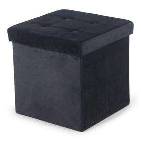 Pufas Domoletti, juoda sp., 38 cm x 38 cm x 38 cm