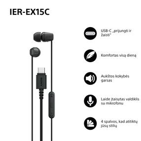 Juhtmega kõrvaklapid Sony IEREX15CB.CE7, must v.