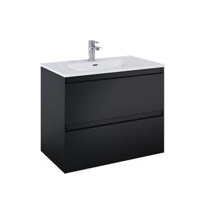 Vonios spintelė po praustuvu Elita Split 80 2DR, matinė juoda sp., 45.8 cm x 80 cm x 63.5 cm
