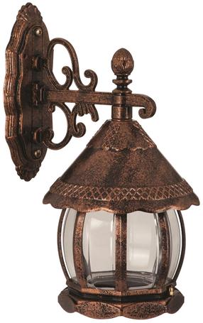 Sieninis lauko šviestuvas Opviq BAP-68184-BKR-M2, 60W, E27, IP65, ruda sp., 32 cm x 40 cm