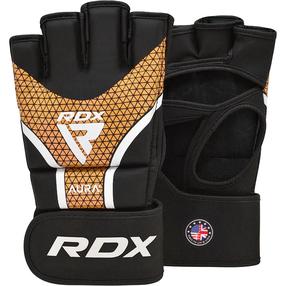 MMA cimdi RDX Sports Aura Plus T-17, zelta krās./melns krās., L