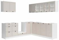 Virtuvės baldų komplektas Junona Line Without Countertop, kašmyro sp./golden craft oak sp., 2.4 m