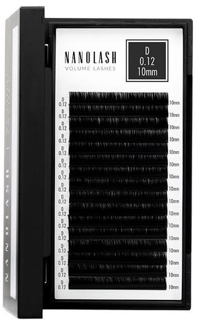 Накладные ресницы Nanolash Volume 0.12 D, 1 см, черный цв.