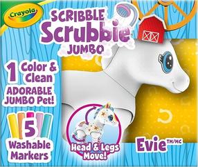 Rotaļlietu krāsošanas komplekts Crayola Jumbo Pony Elvie, balta krās.
