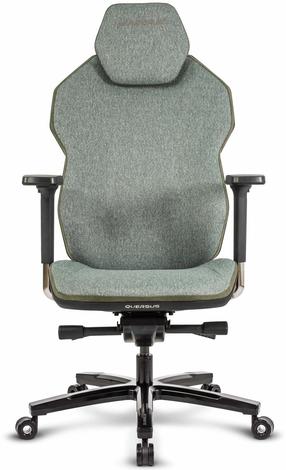 Spēļu krēsls Quersus Icos 1.1, 50 - 55 x 50 x 129 - 139 cm, army green krās.