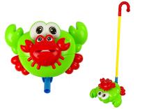 Stumiamas žaislas Lean Toys Crab, 54 cm, raudona sp./žalia sp.