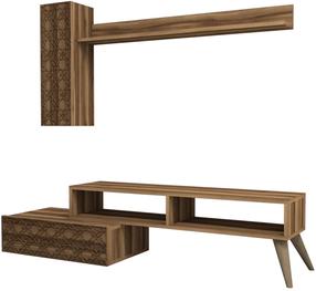 Sekcija Kalune Design Planet 845HCT3045, valriekstu krās., 37.2 cm x 150 cm x 37.8 cm