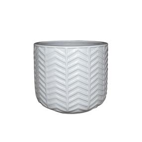 Puķu pods Domoletti IP17-1191_M, keramika, Ø 25 cm, balta krās.