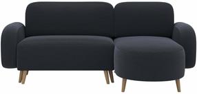 Kampinė sofa - lova Bawal Jarell 06, tamsiai pilka sp., dešininė, 150 x 230 cm x 95 cm