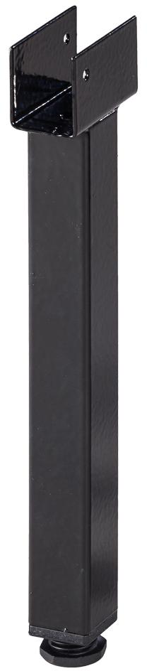 Baldų kojelė Sleepwell Support Leg, 2.7 cm x 2.7 cm, 25 cm, juoda sp.